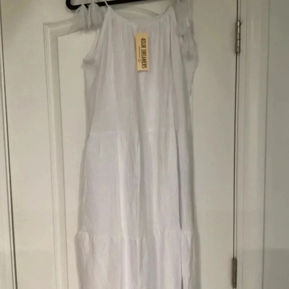 FOUR OUR DREAMERS WHITE  SUN DRESS